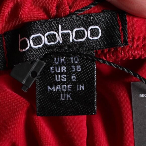 Boohoo Ruched Slinky Maxi Skirt - NWT - Size 6 - Picture 6 of 9